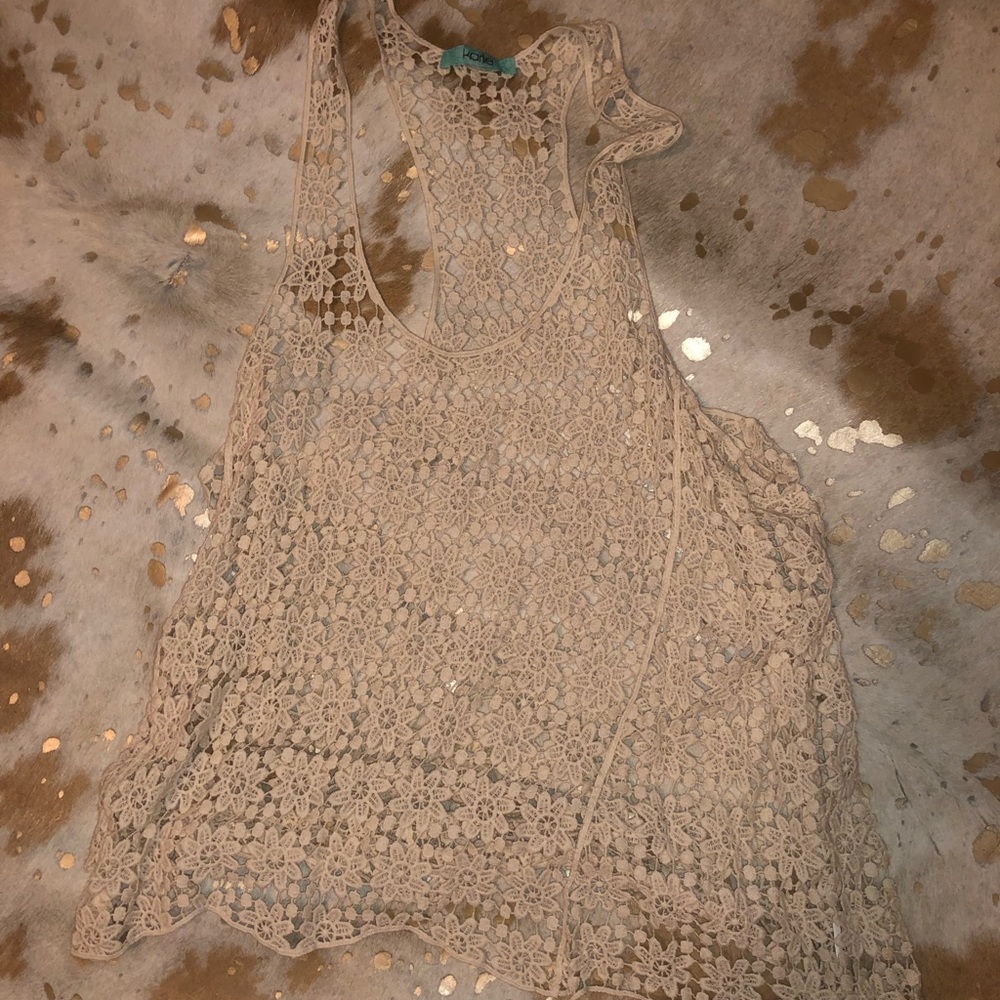 Karlie razor back sea through tank top